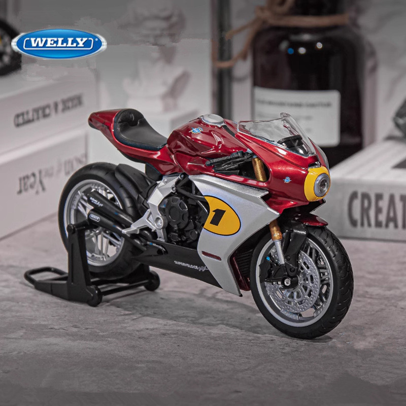 Welly 1:12 Mv Agusta Superveloce Ago Alloy Racing Motorcycle Model Diecast Metal Street Motorcycle