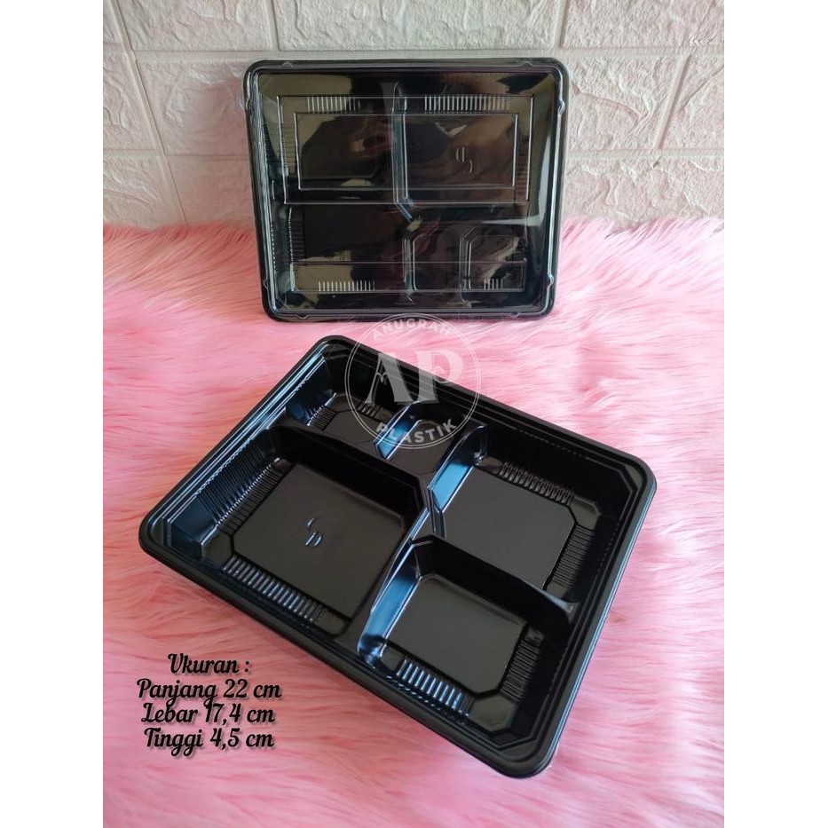 Kenanganpawon Mika Bento 5 Sekat Sedang / Bento Box 5 Sekat Sedang (Per Pack)