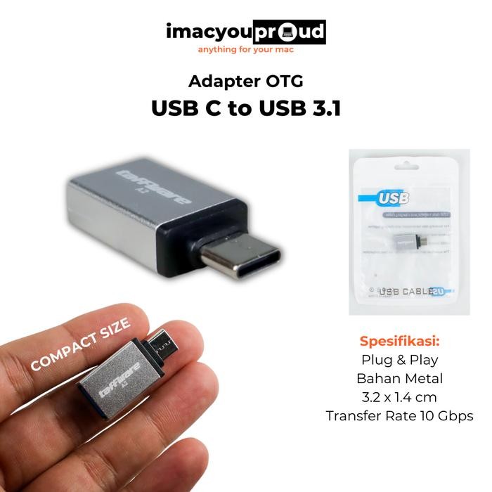 ADAPTER USB TYPE C TO USB 3.1 OTG FOR MACBOOK M1 M2 IPAD AIR MINI 2023