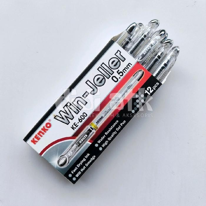 

ID PULPEN CAIR KENKO WIN JELLER WARNA HITAM 0.5MM 1 PAK ISI 12 PCS - PEN STATIONERY