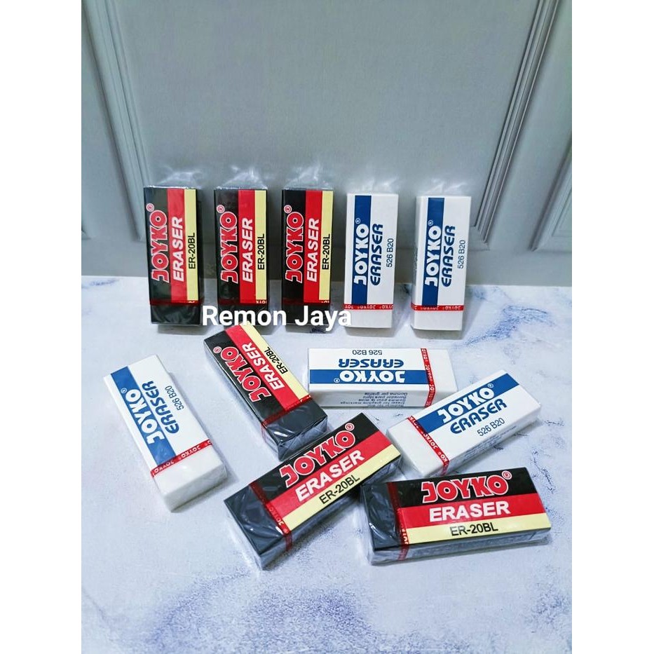 

ID PENGHAPUS / ERASER JOYKO BESAR PUTIH / HITAM / (1PAK 20 PCS)