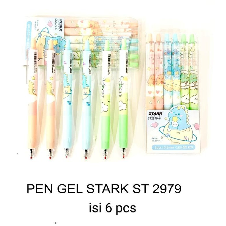 

ID PULPEN GEL FANCY STARK KLIK GEL PEN FANCY ISI 6 PCS