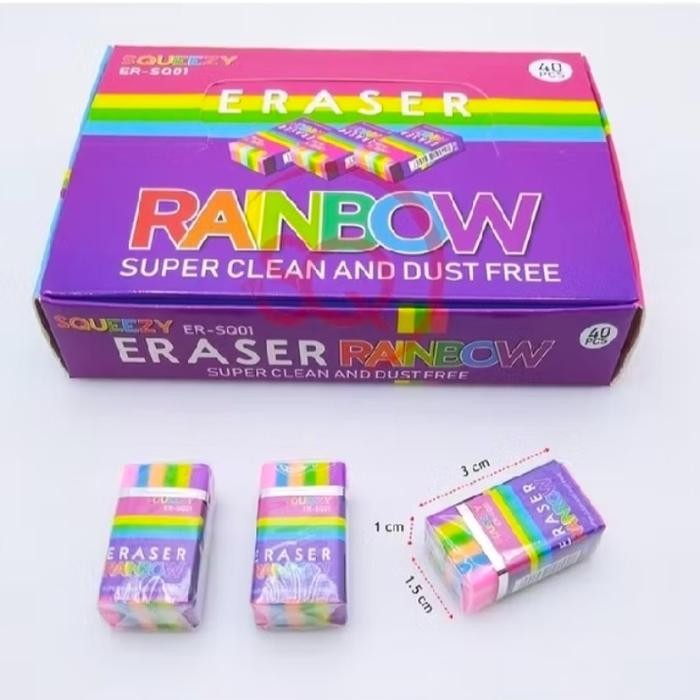 

ID PENGHAPUS PENSIL RAINBOW ISI 40 PCS / BOX - STATIONERY