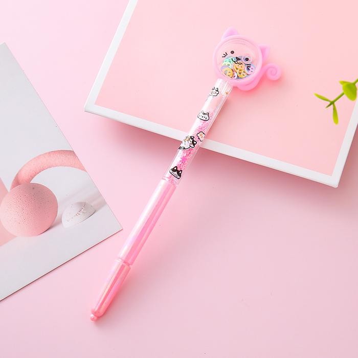 

ID PULPEN GEL KARAKTER KUCING KAWAII DENGAN MANIK-MANIK GLITTER YANG INDAH DAN AESTHETIC TINTA HITAM