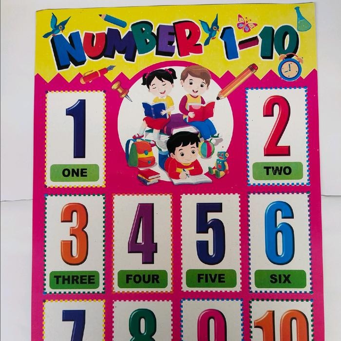 

ID (3 LEMBAR) POSTER EDUKASI L ANGKA 1-10 L ALFABET L HURUF HIJAIYAH. KUNING