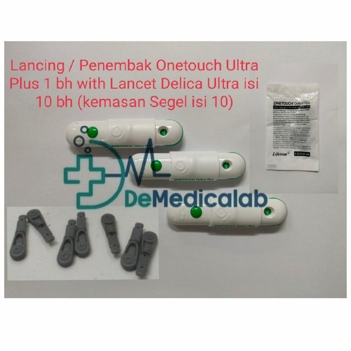 Lancing Device Pen / Penembak Onetouch Ultra Plus Flex + Lancet Delica