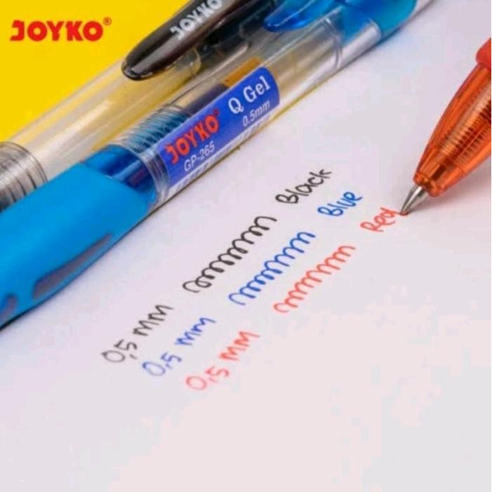 

ID PULPEN JOYKO GEL Q GEL GP-265 ( BULLET TIP) 0.5 MM 12 PCS MURAH TINTA GEL