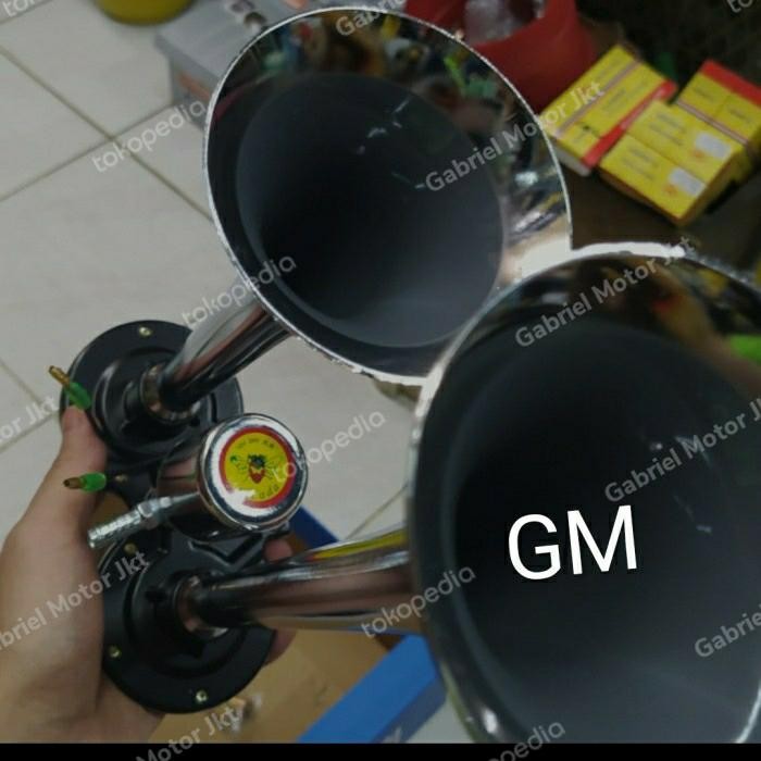 Bagus Klakson Angin /Air Horn 2 Trompet Cicada 12V/24Volt