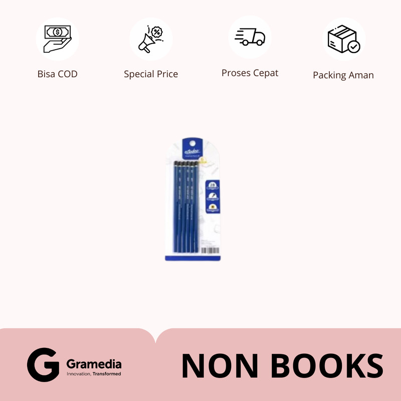 

Gramedia Supratman | Estudee Graphite Pencil Esp-6002 2B/Pc | Produk Original Gramedia