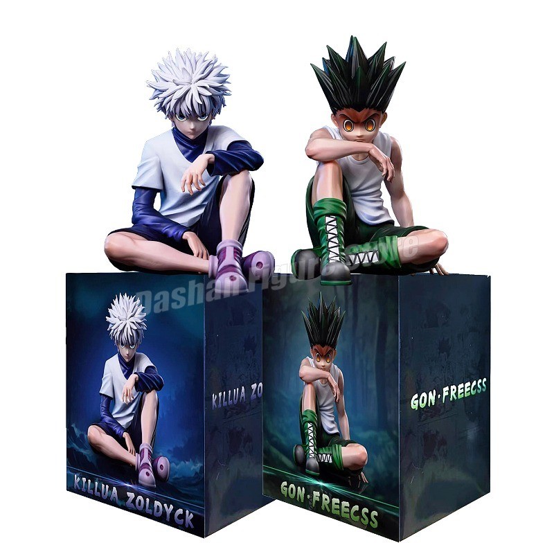 Pg HunterHunter Gon Freecss Killua Zoldyck Action Figure Noodle Stopper Anime Killua Figure Statue