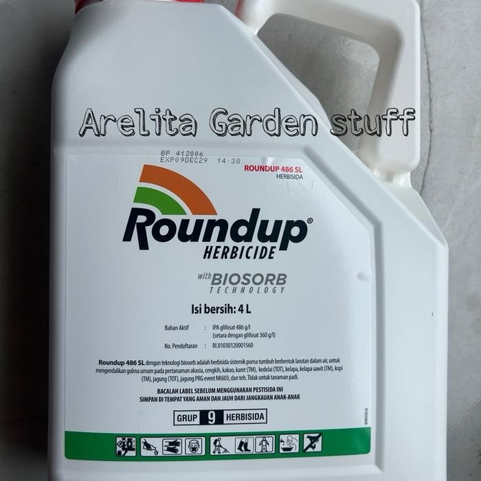 Racun Rumput / Herbisida Roundup 486SL 4Liter Original