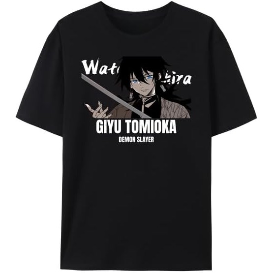 Anime Demon Slayer The Night Hashira 100% Katun Lengan Pendek Kaos |jKBy4Rj5|