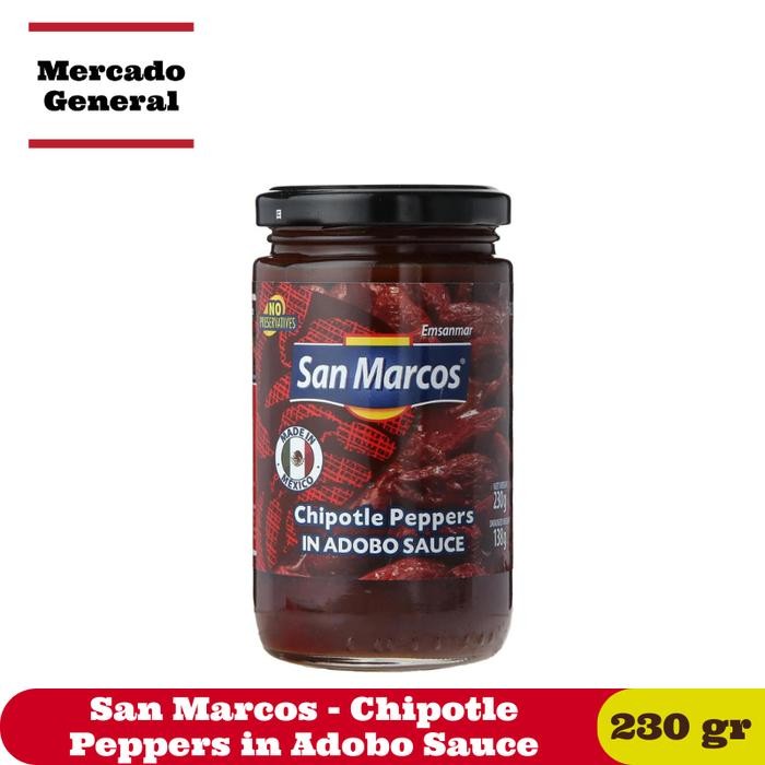 

Kualitas Terjamin San Marcos - Chipotle Peppers In Adobo Sauce 230Gr / Jar