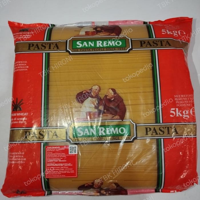 

Kualitas No1 Pasta Spaghetty San Remo 5Kg