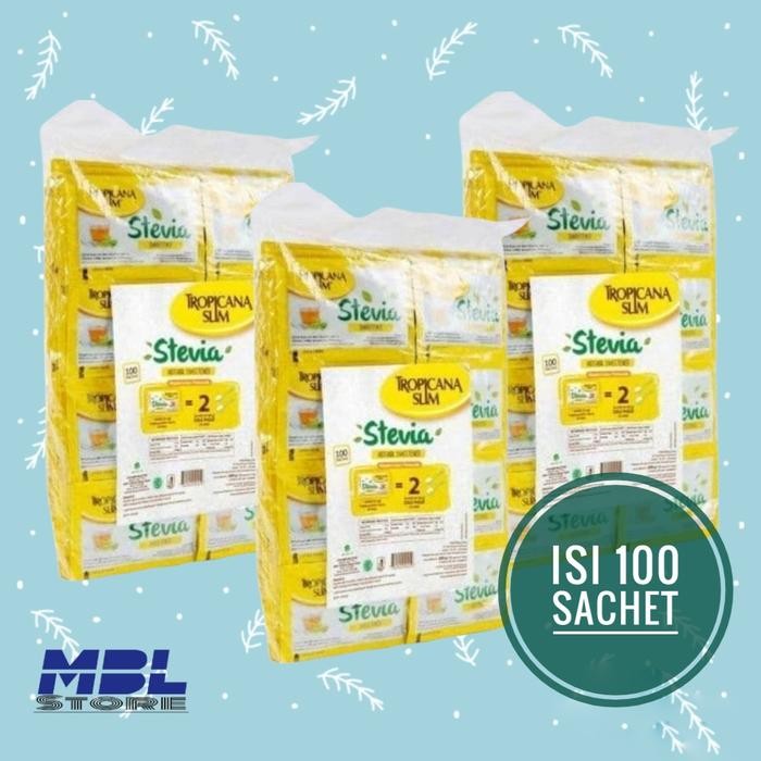 

TodayFre3sH- Tropicana Slim Stevia Isi 100 Sachet
