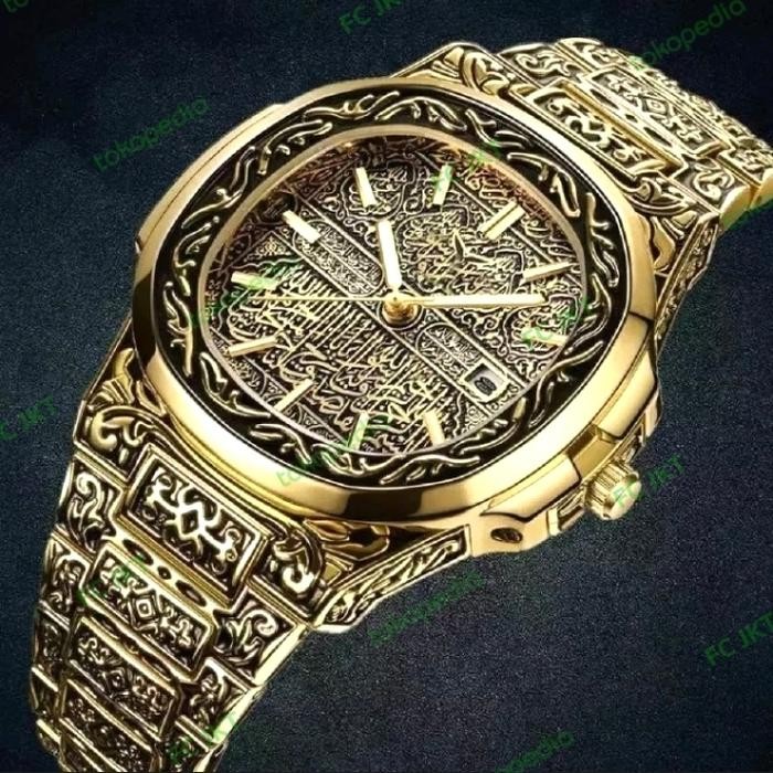 Jam Tangan Pria Clasic impor Ukiran Arab anti air, Anti karat *