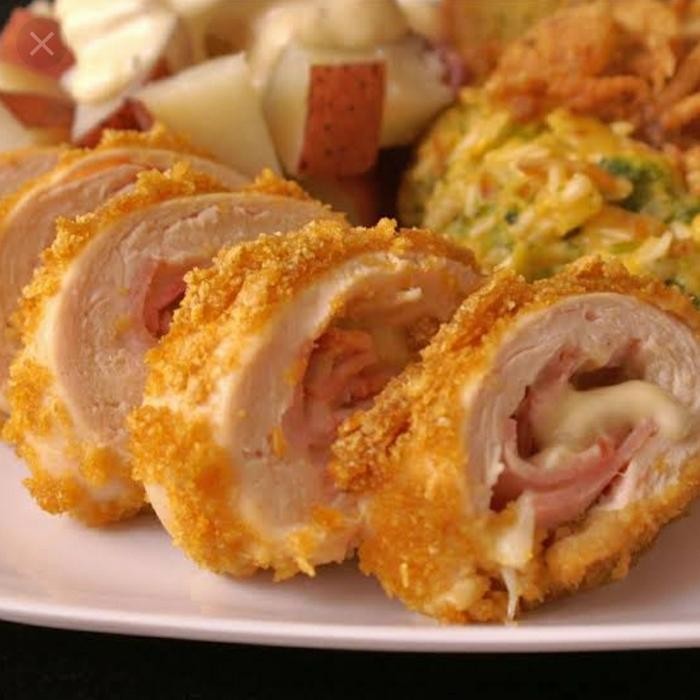 

BeliSkrg,KirimHariini- Frozen Cordon Bleu Chicken Cheese Roll 10 Pcs