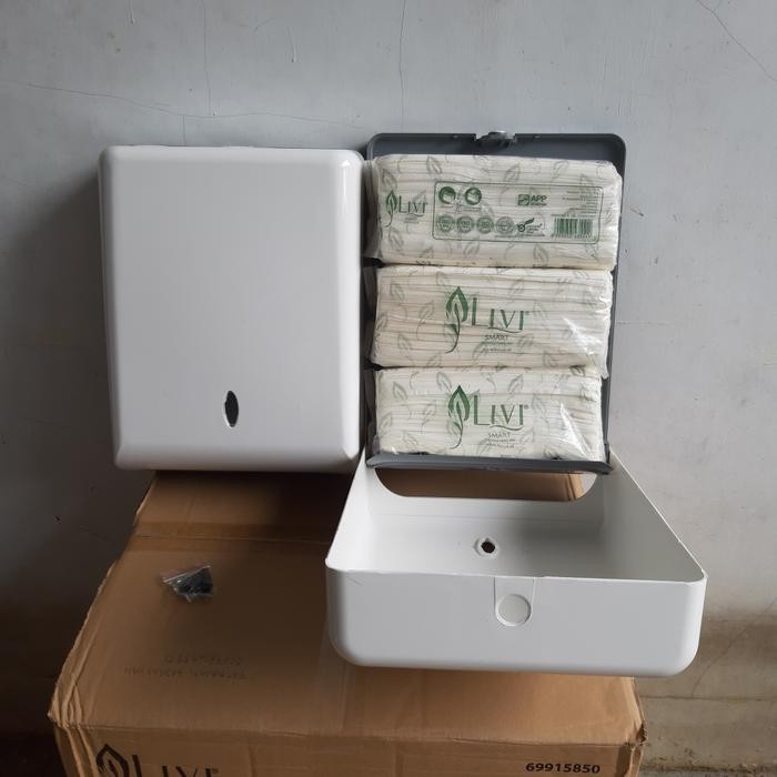 Dispenser tissue hand towel + 3 pack tissue Livi hand towel