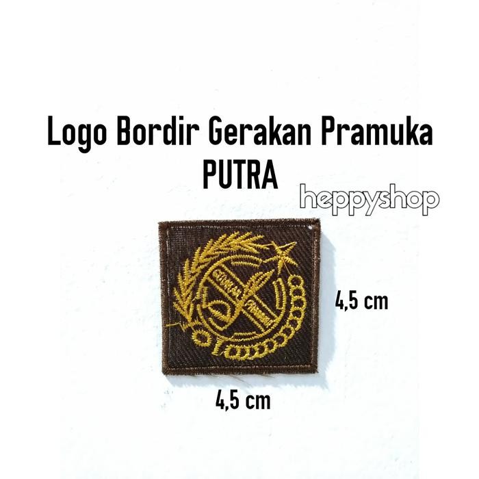 logo bordir gerakan pramuka putra, bet tunas kelapa,badge tunas kelapa [kualitas terbaik]
