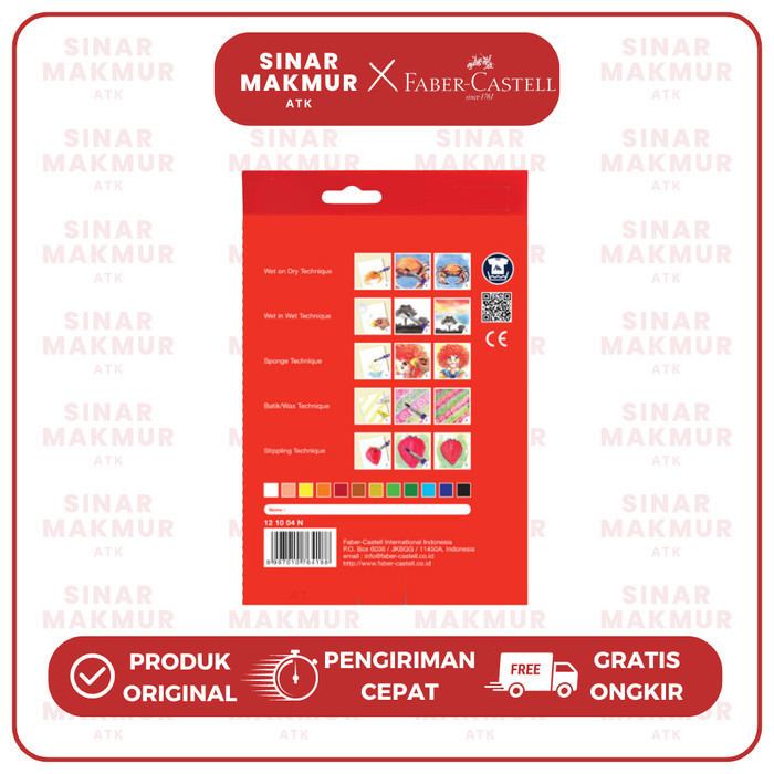 

Watercolours/Watercolor Paint/Cat Air 12 Warna Faber Castell (Set)