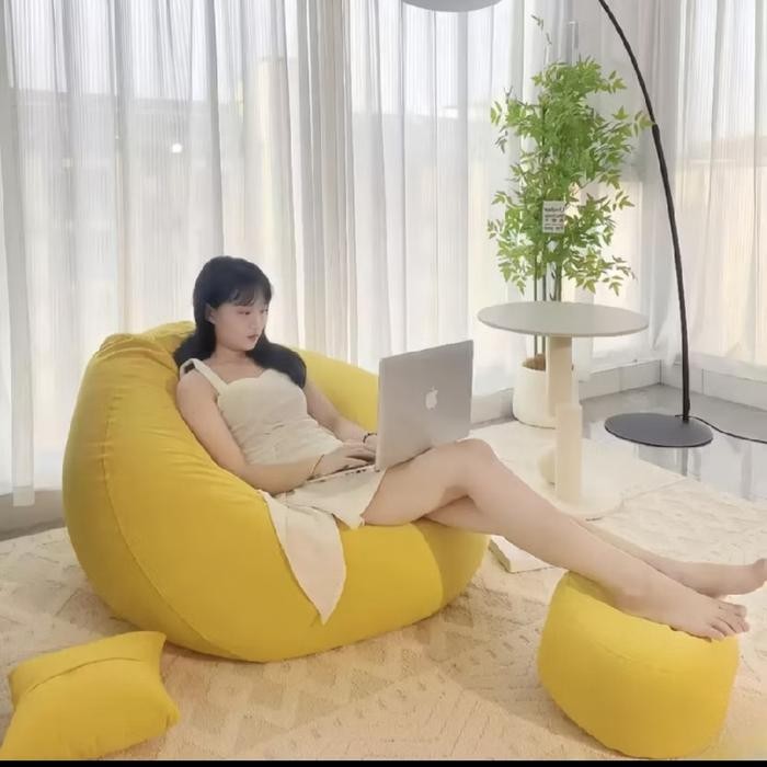 Bean Bag Jumbo Dewasa Segitiga Bantal Santai