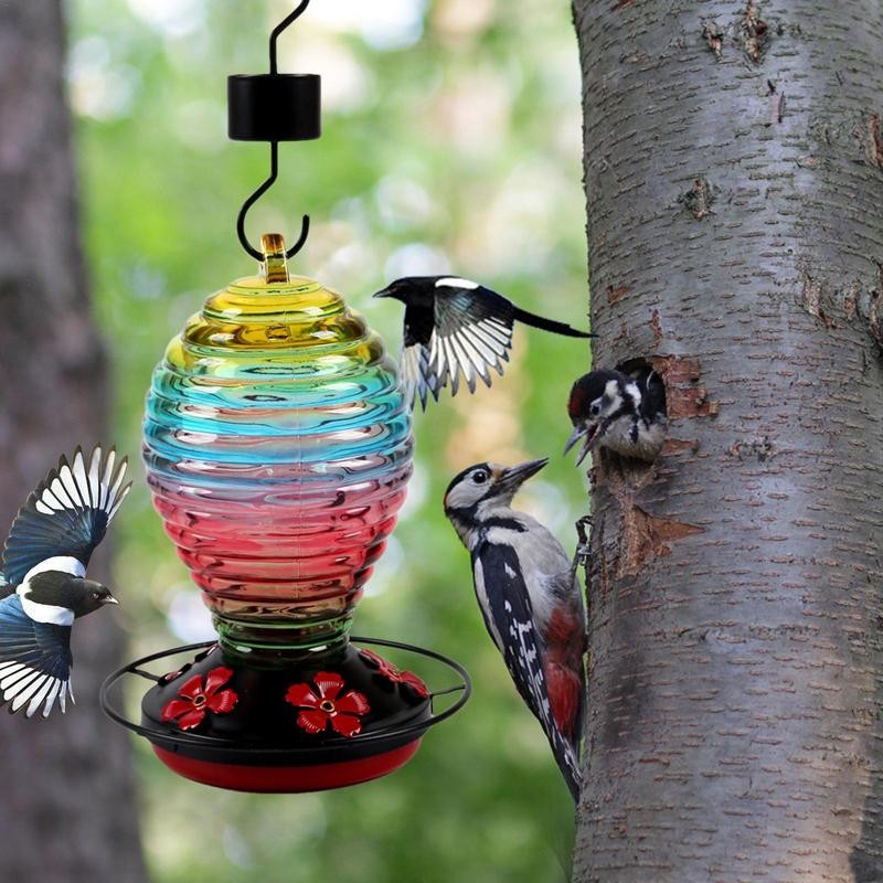 Hummingbird Water Feeder Hummingbird Feeder For Outdoors Patio Heavy Duty Tree Bird Feeder Flower Hu