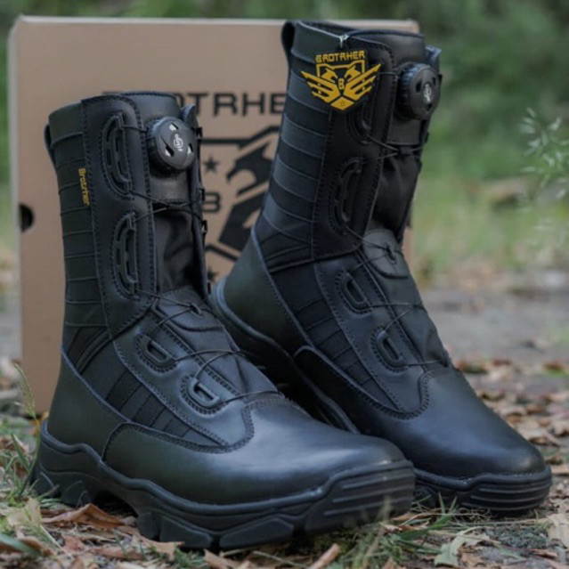 BROTRHER Fitgo Ninja Sepatu Pdl Tali Putar Tactical TNI Polri Security