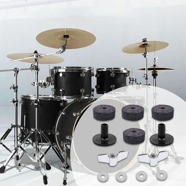 12Pcs Wing Nut Felt Pad Cymbal Stand Drum Felt Pad Set Drum