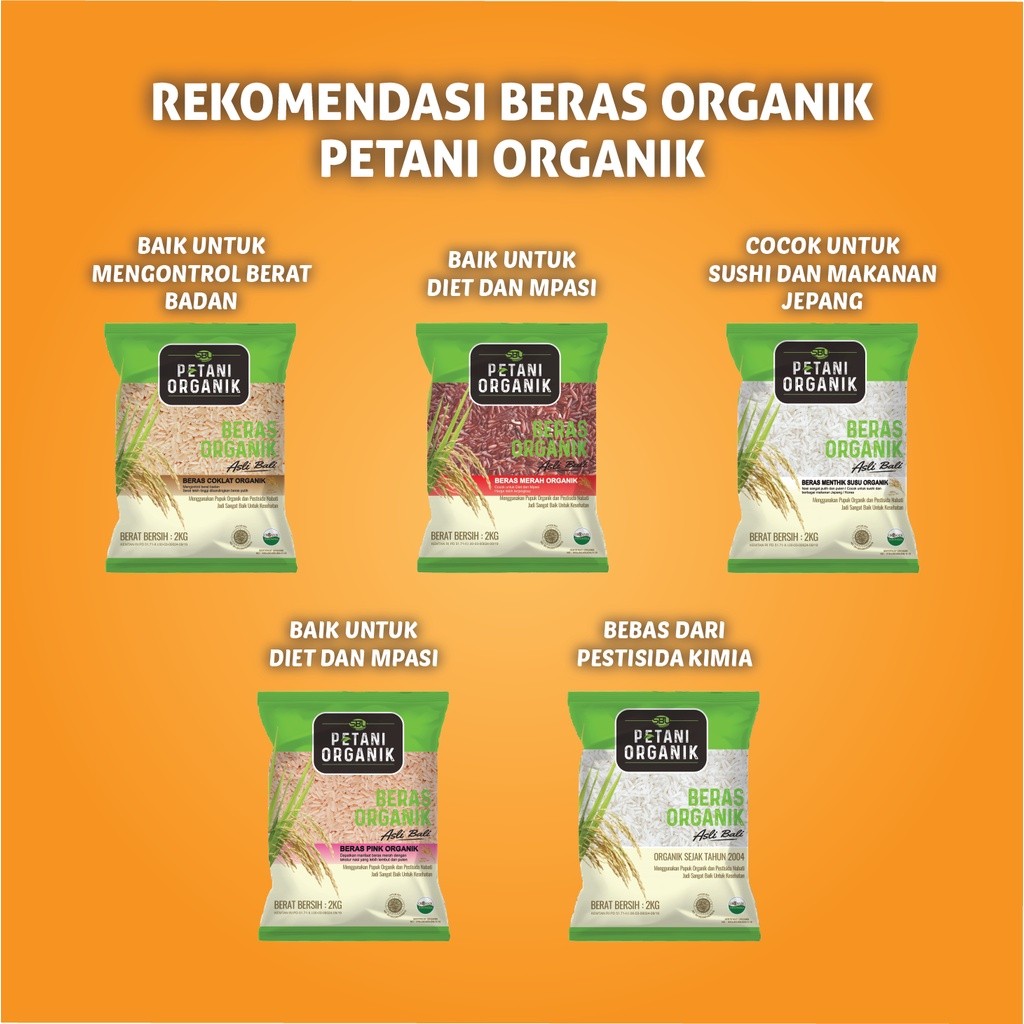 

Beras Pink Petani Organik 2kg / Cocok Untuk Diet dan Mpasi