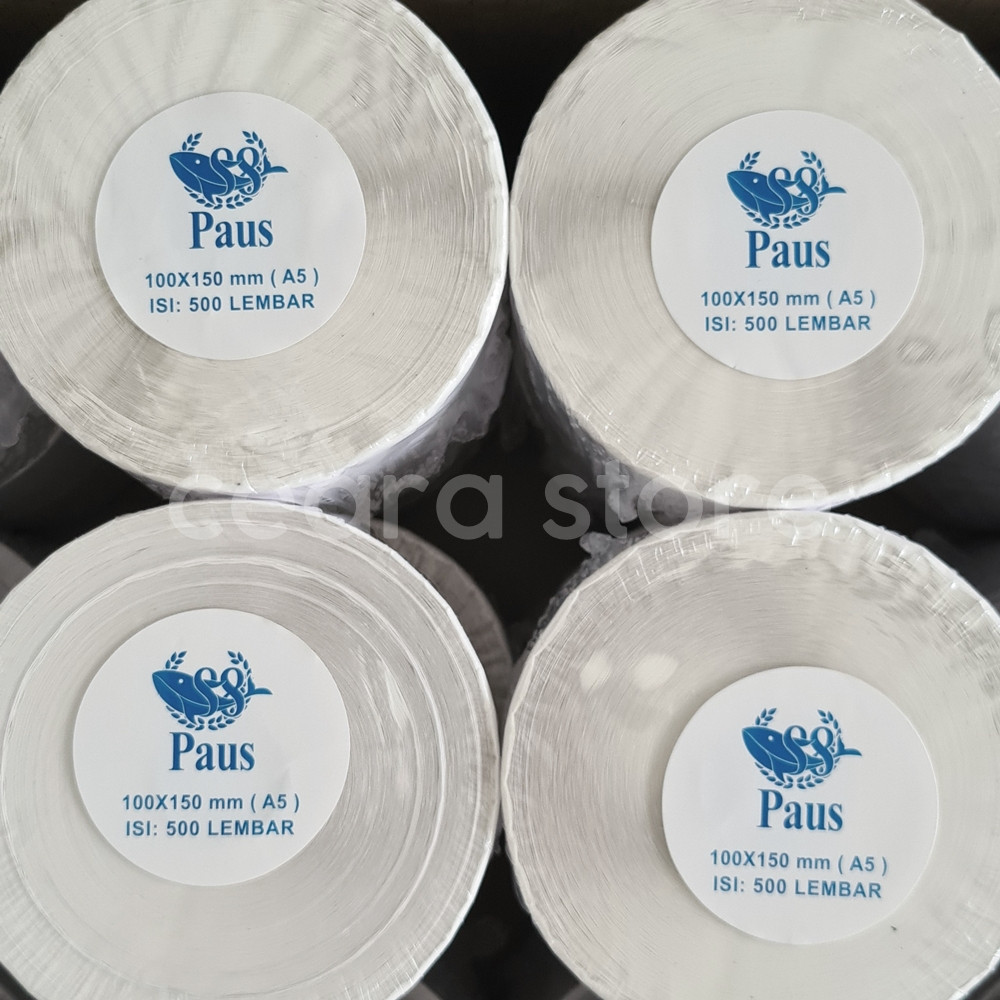 

STICKER LABEL ROLL 100x150 ISI UKURAN A6 PAUS