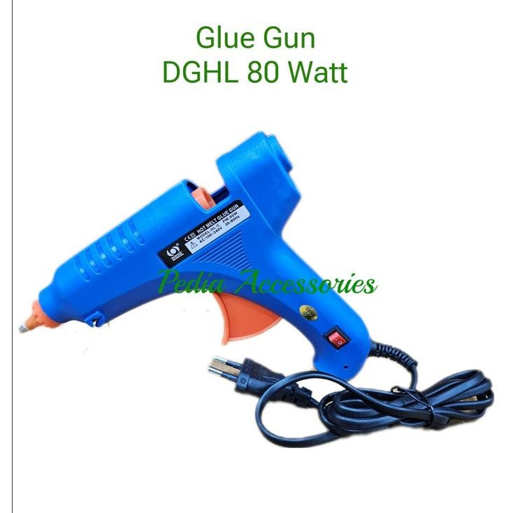 Ready Alat Lem Tembak Besar 80 Watt Glue Gun Lem Bakar Cair +Isi Refill 27Cm
