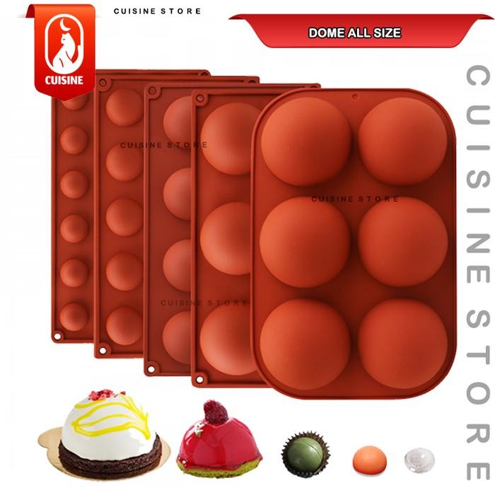 Cetakan Silikon Coklat Bulat half ball Bola puding EsJelly Nastar Cake