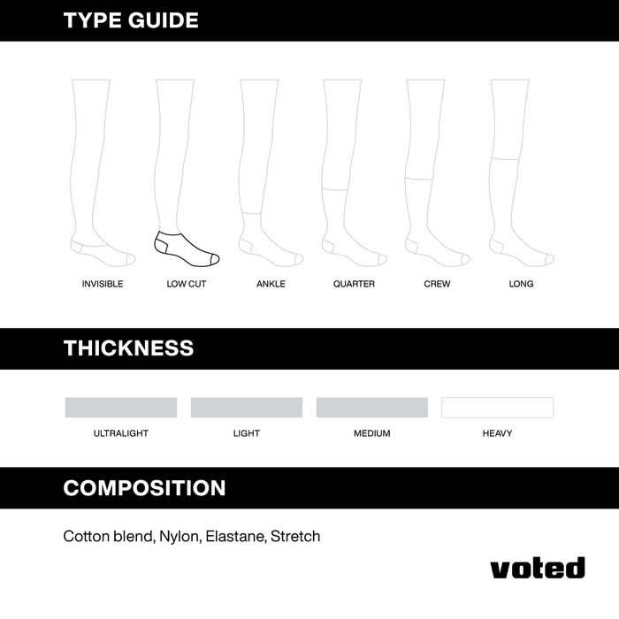 VOTED Socks Kaos Kaki Motif Crush Low - S