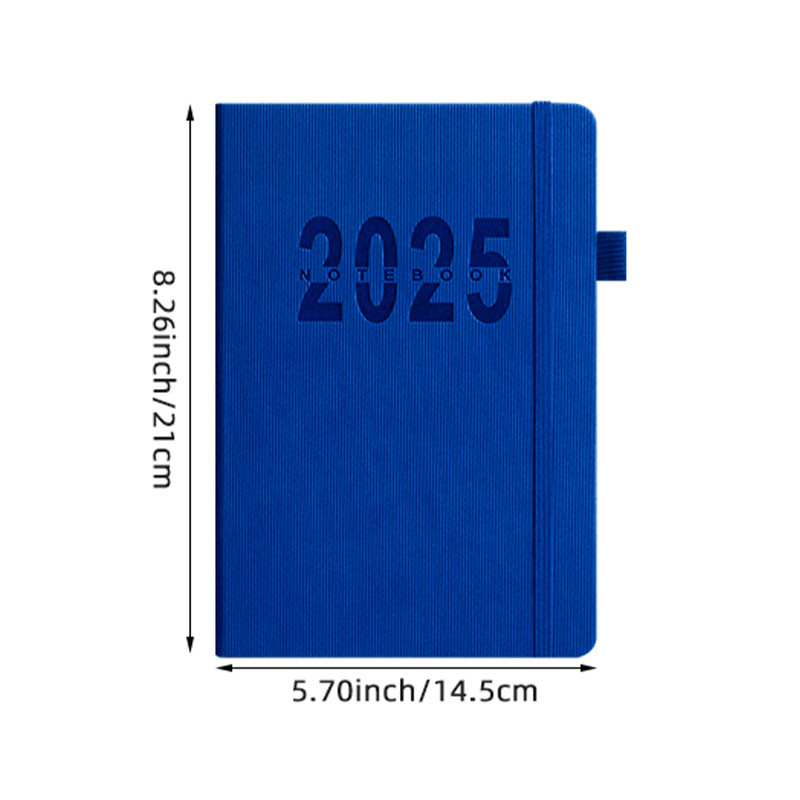 

Buku Agenda Softcover Monthly Planner Notebook 360 Halaman Buku Rancangan 2025 Kulit PU Pum A5