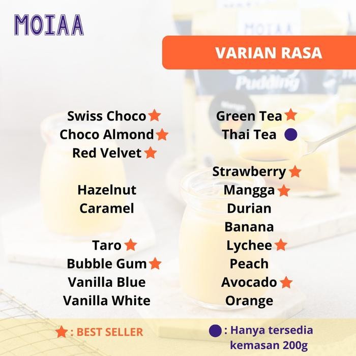 

Promo Terbatas Moiaa Silky Puding Puding Sutra Puding Susu 500 Gram