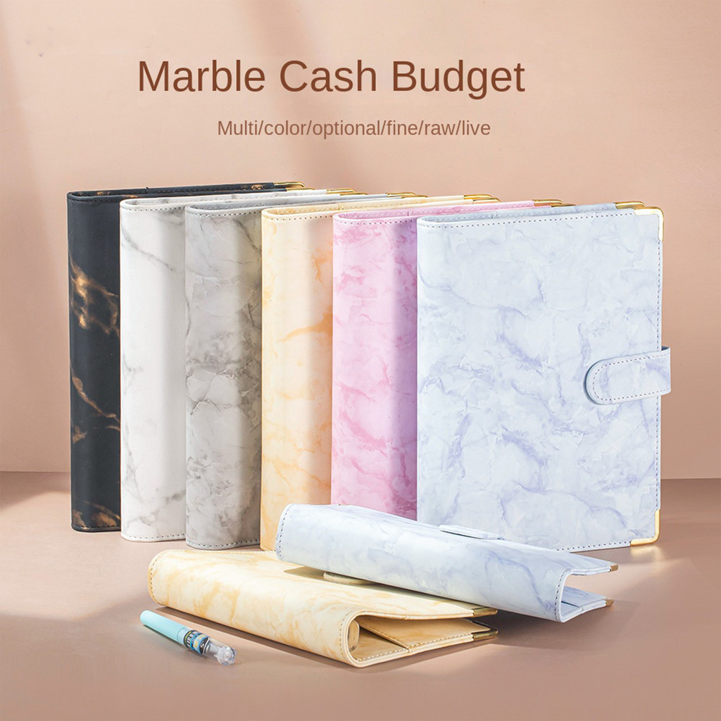 

A5 Refillable 6 Ring Faux Leather Budget Binder,Notebook Binder Cover For A5 Filler Paper,Loose Leaf