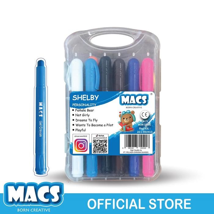 

Macs Gel Crayon 12 Warna Colors #Gratisongkir