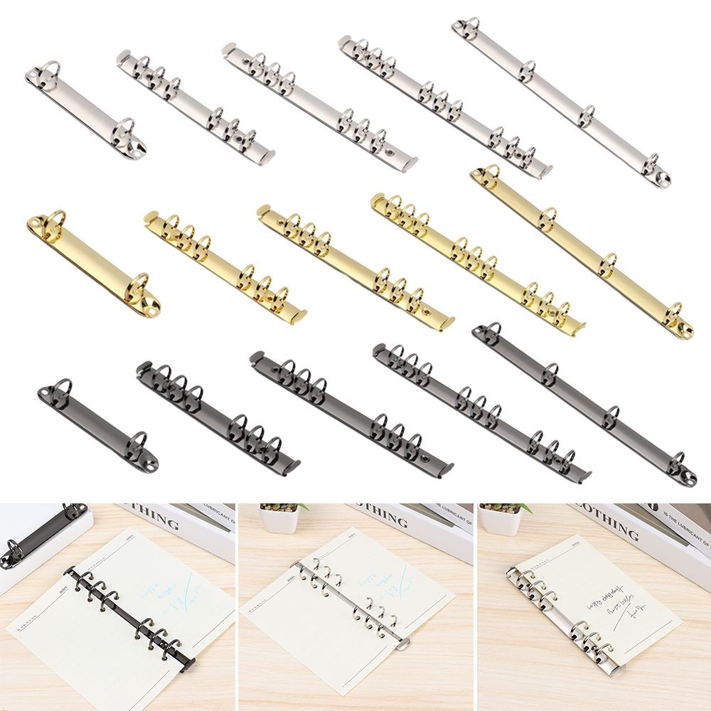 

New Office Supplies Metal Notepad Refillable Diy Loose-Leaf File Folder Binder Clip Ring Binder