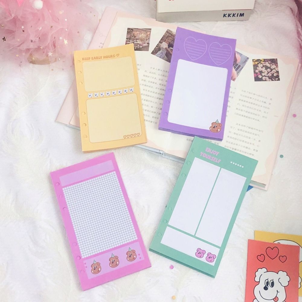 

50Sheets Loose Leaf Refill Paper Dog Cartoon Inner Refill Spiral Binder Paper Love 6-Hole Notebook