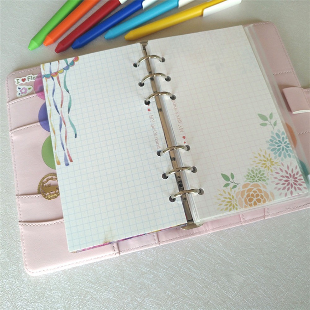 

40Sheet A5 A6 A7 Loose-Leaf Refill Paper Cake 6-Hole Inner Refill Spiral Binder Paper To Do List