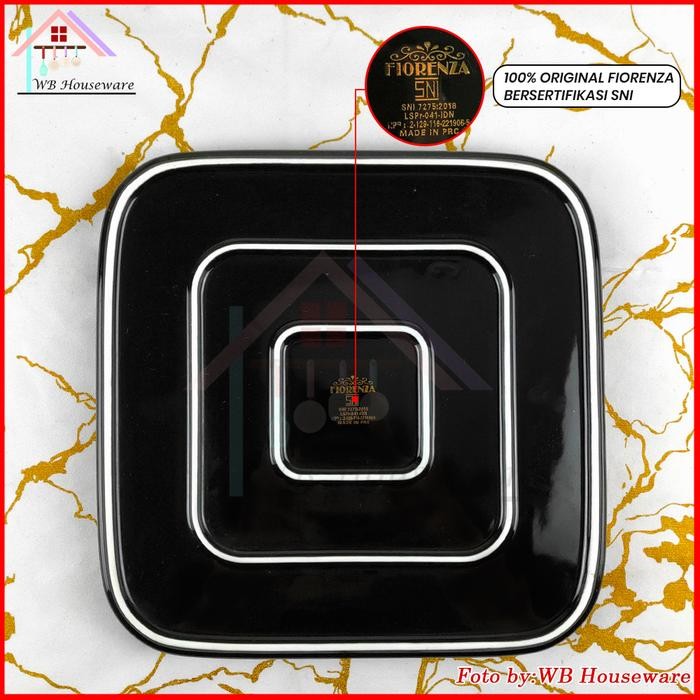 terbaru  fiorenza tempat kue buah keramik rak susun tingkat 2susun motif marble / square cake