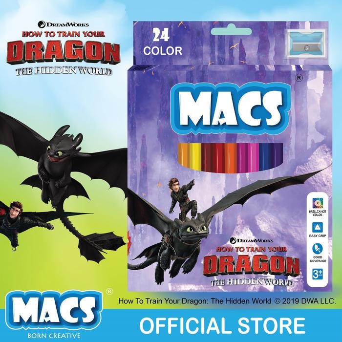 

Macs Holiday Bundle 24 Night Fury Color Pensil + 12 Warna Oil Pastel Crayon #Gratisongkir