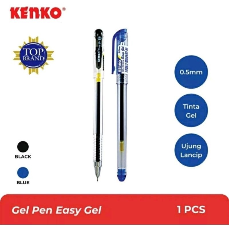 

( 12 buah ) Pulpen Pen Pena Easy Gel Kenko 0.5 mm Hitam