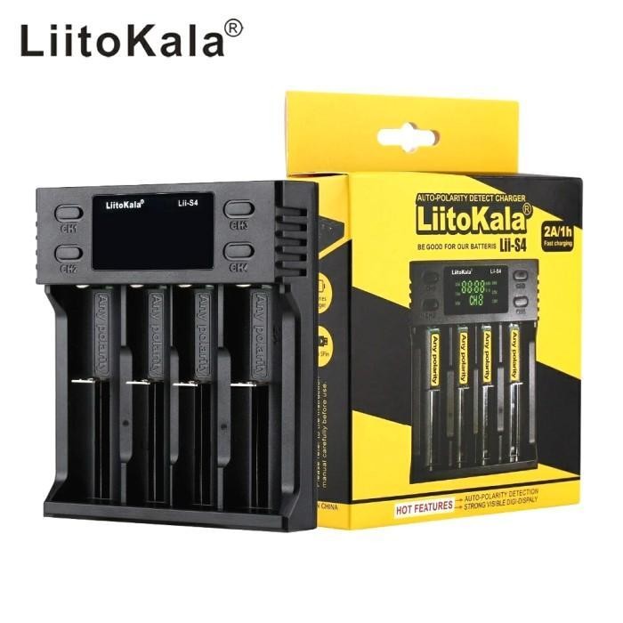 H0M3Sweet- Charger Baterai 4 Slot 18650 26650 Liitokala Lii-S4 2A