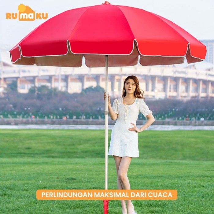 H0M3Sweet- Rumaku Payung Jualan Besar 200 Cm Pedagang Kaki Lima Taman Pantai Cafe Bazar Lapak Ori