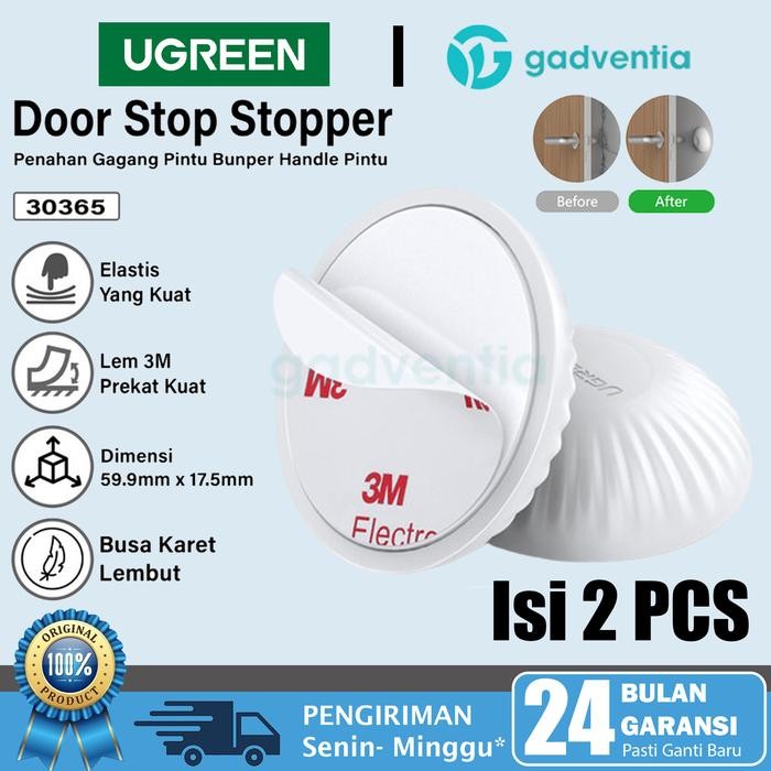 H0M3Sweet- Ugreen Karet Penahan Busa Pengaman Gagang Handle Pintu Door Stop 30365