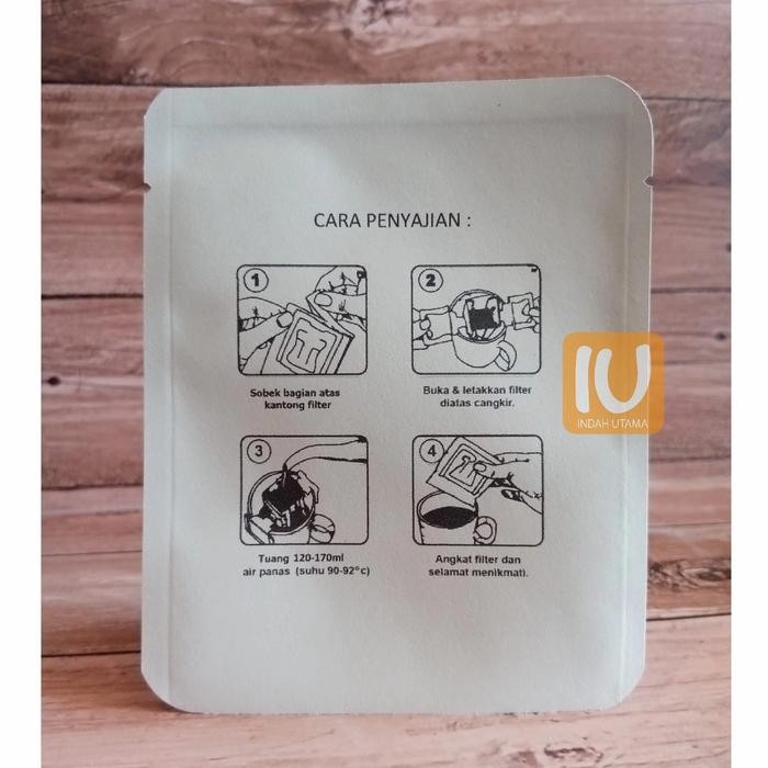 Kemasan Sachet Craft Printing Cara Seduh Kopi Drip Bag 50 Pcs