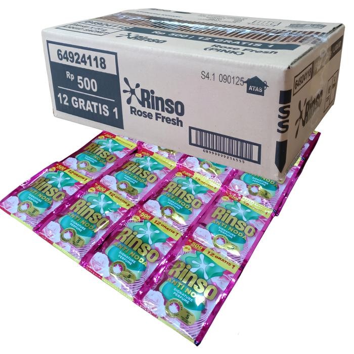 1 DUS Rinso Cair Renceng 20 ml isi 104 sachet Anti Noda + Molto
