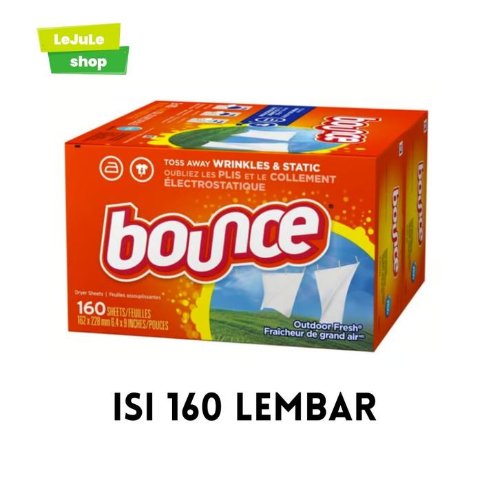 Bounce Outdoor Fresh Fabric Softener Dryer Sheets isi 160