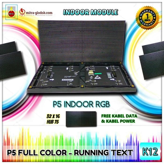 P5 MODUL PANEL RUNNING TEXT P5 INDOOR RGB LED DISPLAY FULL COLOR - K12